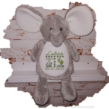 Plüschtier Elefant mit Namen personalisieren lassen